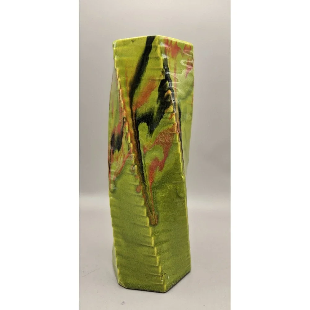 Vintage Lime Glazed Vase. Ceramic 1950's. #4144 Royal Haeger USA.  B#27